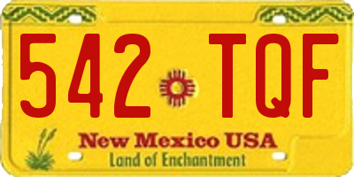 NM license plate 542TQF