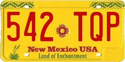 NM license plate 542TQP