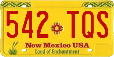NM license plate 542TQS