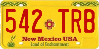 NM license plate 542TRB