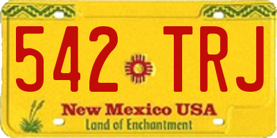 NM license plate 542TRJ