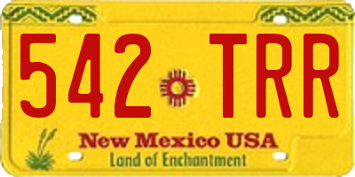 NM license plate 542TRR