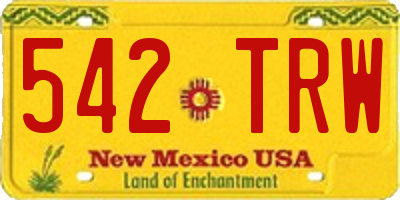 NM license plate 542TRW