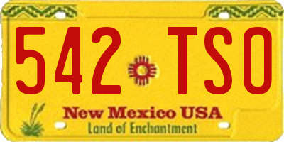 NM license plate 542TSO