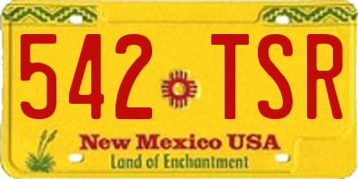 NM license plate 542TSR