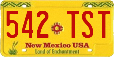 NM license plate 542TST