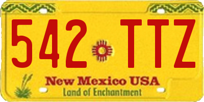 NM license plate 542TTZ