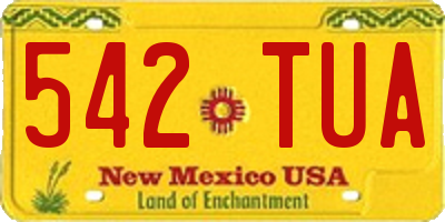 NM license plate 542TUA