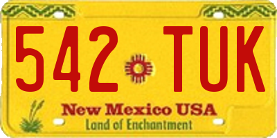 NM license plate 542TUK
