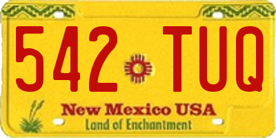 NM license plate 542TUQ