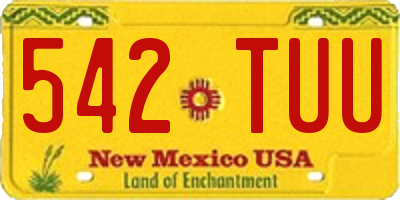 NM license plate 542TUU
