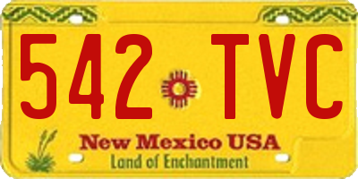 NM license plate 542TVC