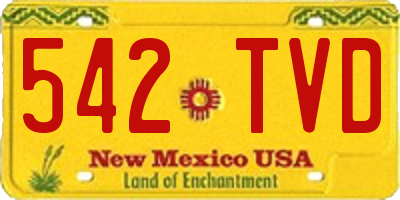NM license plate 542TVD