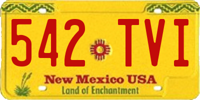 NM license plate 542TVI