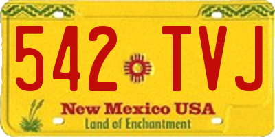 NM license plate 542TVJ