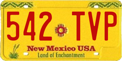 NM license plate 542TVP