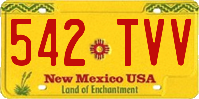NM license plate 542TVV