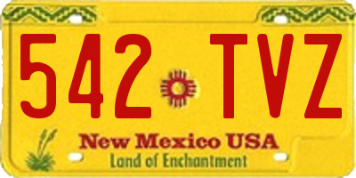 NM license plate 542TVZ