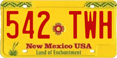 NM license plate 542TWH