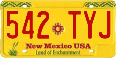 NM license plate 542TYJ