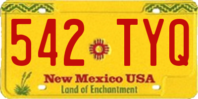 NM license plate 542TYQ