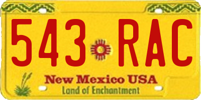 NM license plate 543RAC