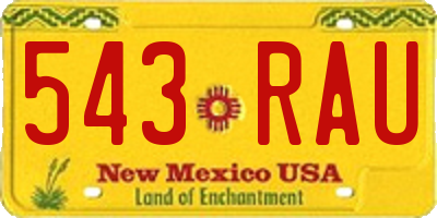 NM license plate 543RAU