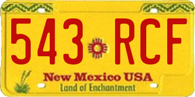 NM license plate 543RCF