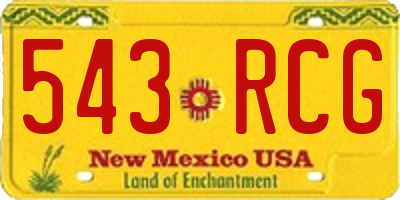 NM license plate 543RCG