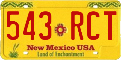 NM license plate 543RCT