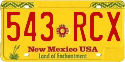 NM license plate 543RCX