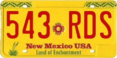 NM license plate 543RDS