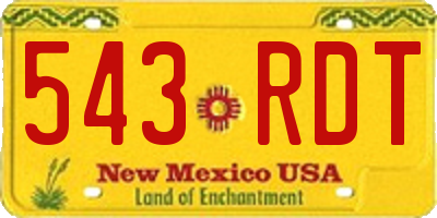 NM license plate 543RDT