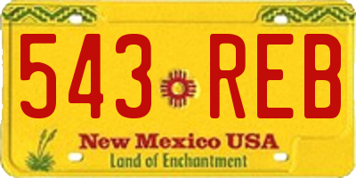 NM license plate 543REB