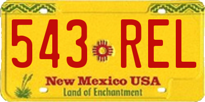 NM license plate 543REL
