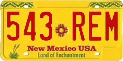 NM license plate 543REM