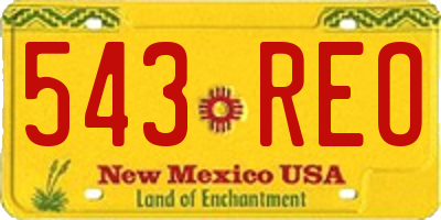 NM license plate 543REO