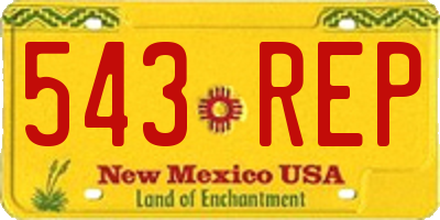 NM license plate 543REP