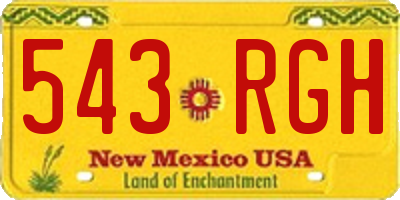 NM license plate 543RGH