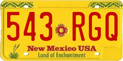 NM license plate 543RGQ