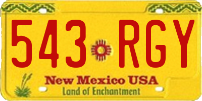 NM license plate 543RGY