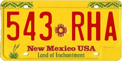 NM license plate 543RHA