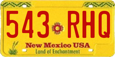 NM license plate 543RHQ