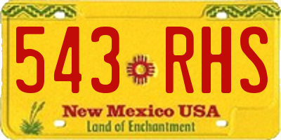 NM license plate 543RHS
