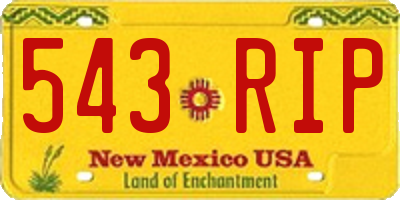 NM license plate 543RIP