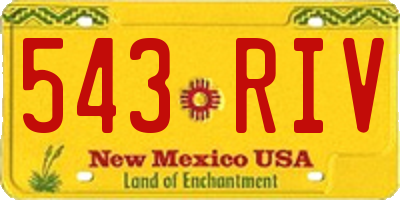 NM license plate 543RIV