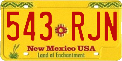 NM license plate 543RJN