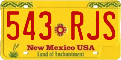 NM license plate 543RJS