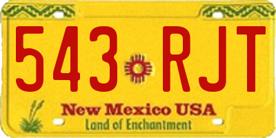 NM license plate 543RJT