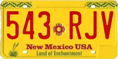NM license plate 543RJV